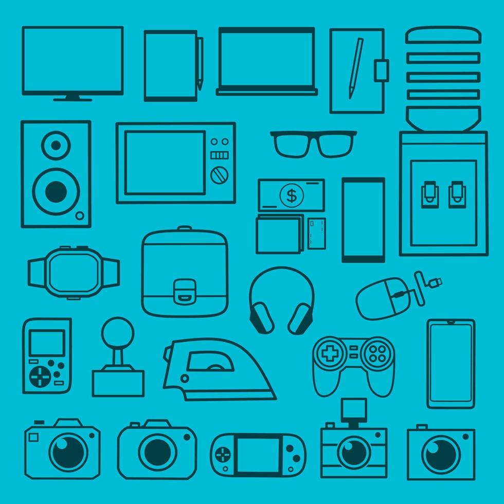 Gadget electronic icon flat design vector. Colorful logo with soft background. Abstract graphic illustration. vector