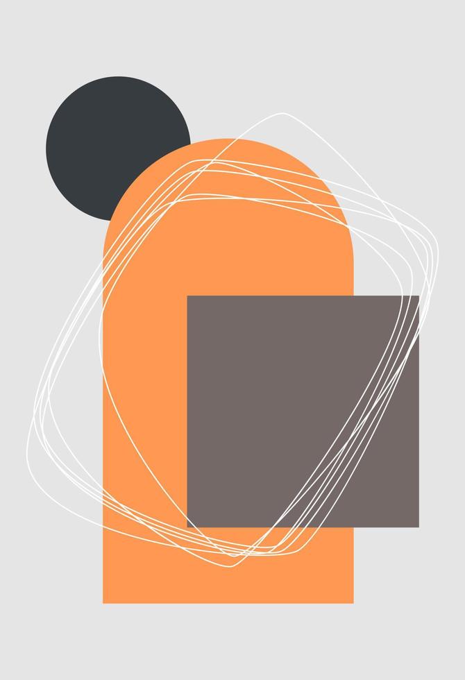 Abstract figures in the style of minimalism vector