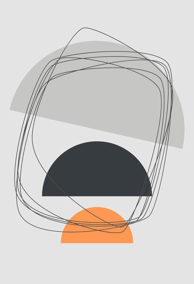 Abstract figures in the style of minimalism vector