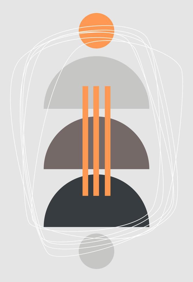Abstract figures in the style of minimalism vector