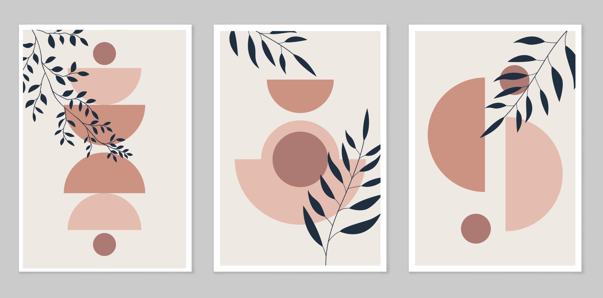 Abstract wall art. Abstract shapes vector