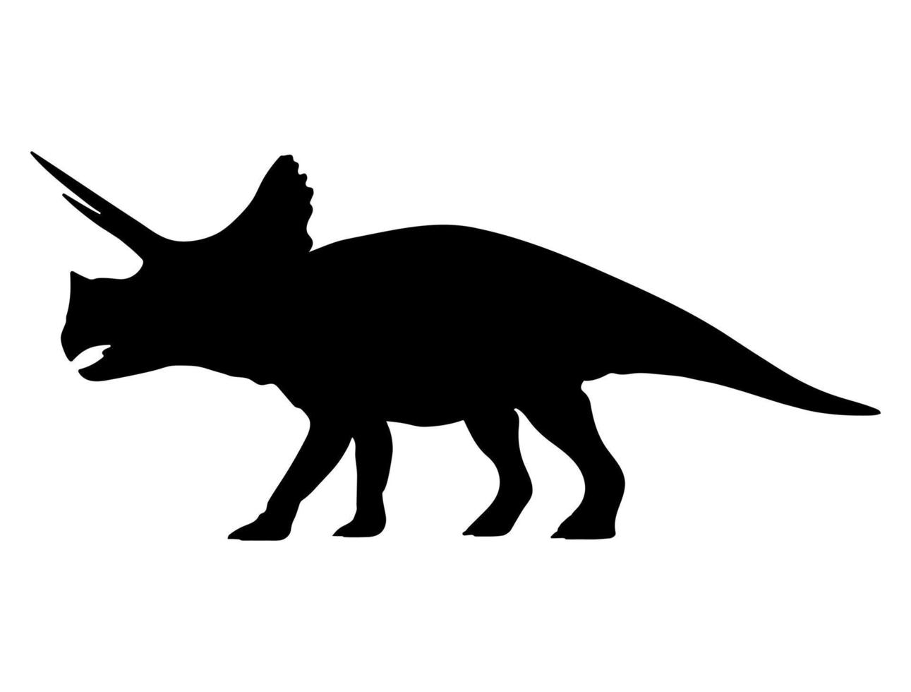 The silhouette of a dinosaur. vector