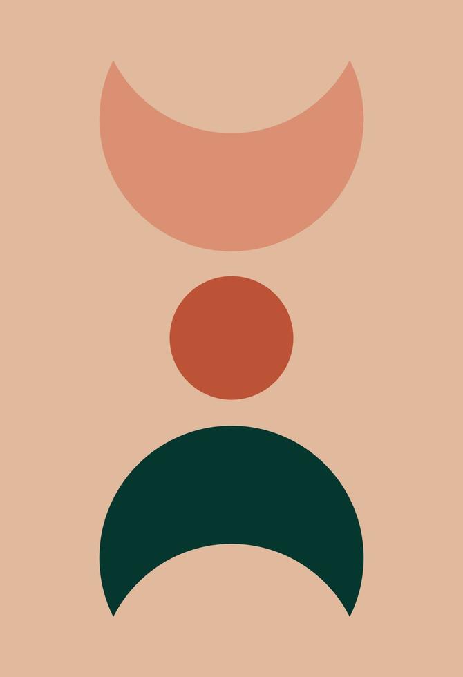 Abstract wall art. Abstract shapes vector