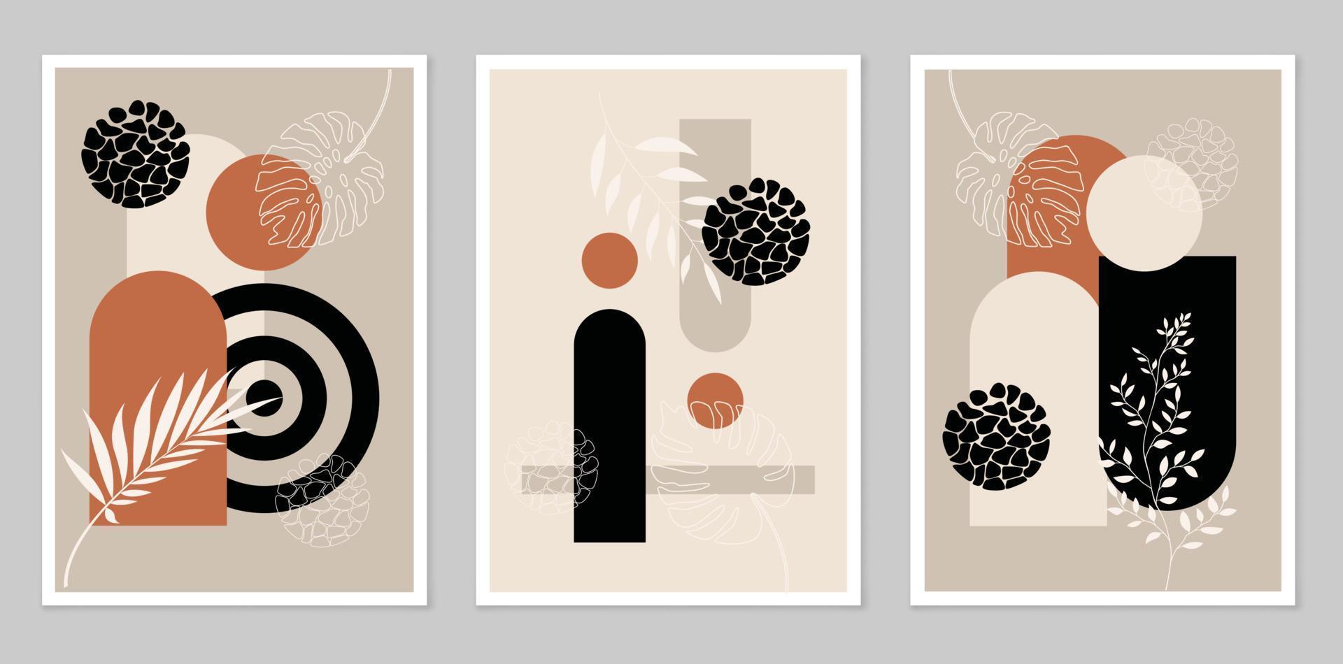 Abstract wall art. Abstract shapes vector