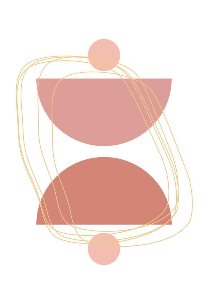 Abstract wall art. Abstract shapes vector