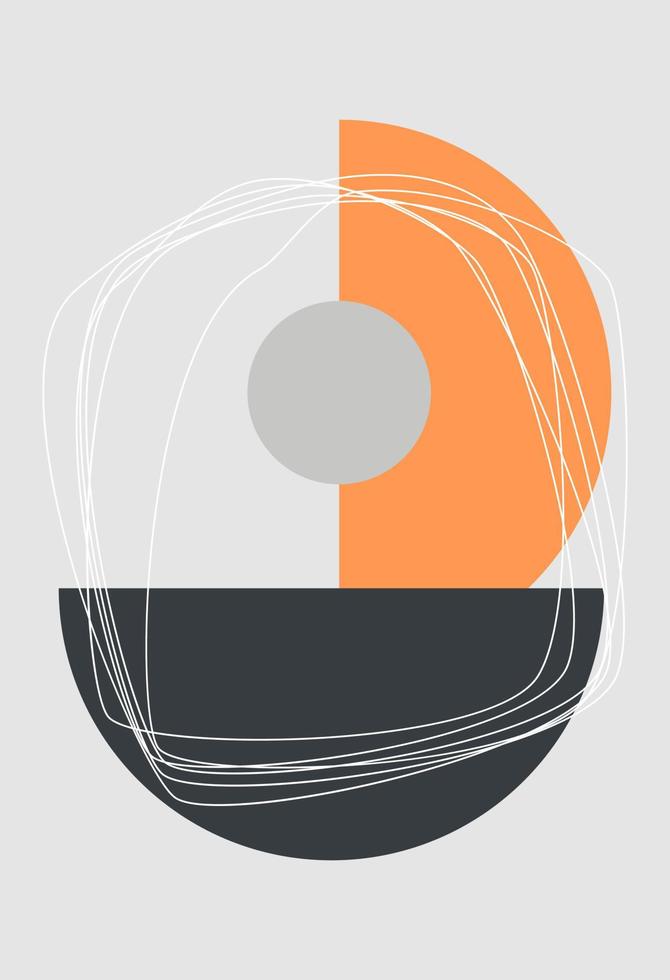 Abstract figures in the style of minimalism vector
