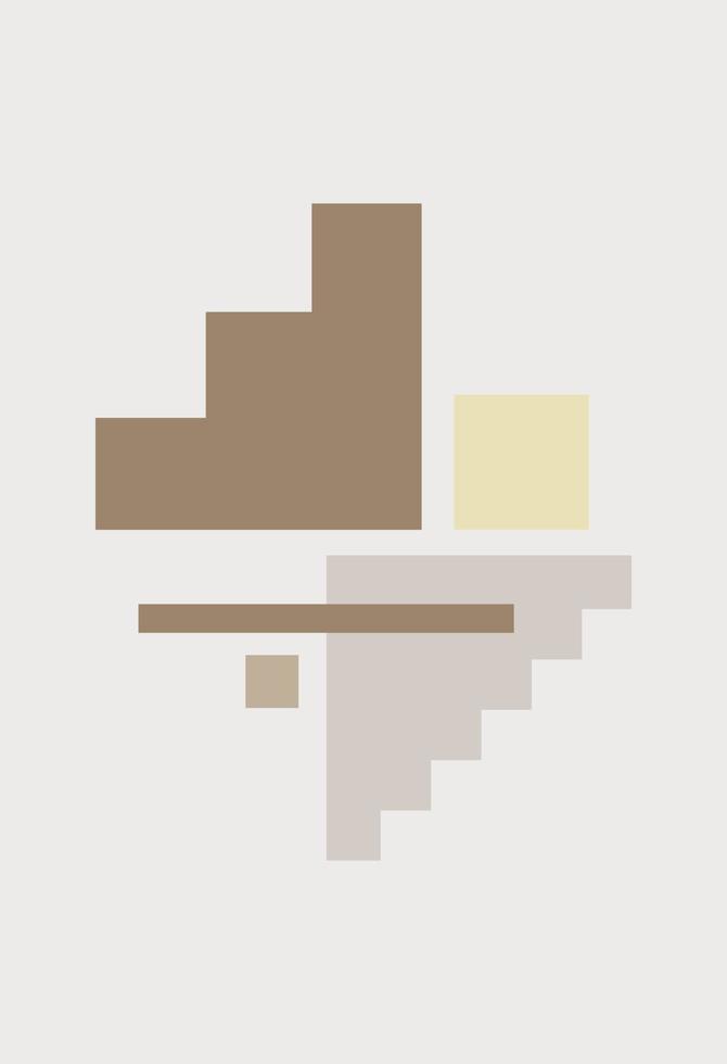 Abstract figures in the style of minimalism vector
