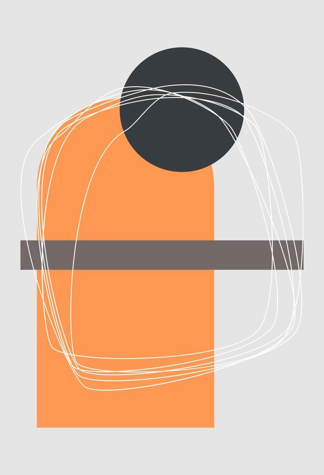 Abstract figures in the style of minimalism vector