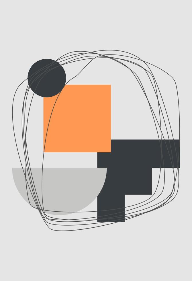 Abstract figures in the style of minimalism vector