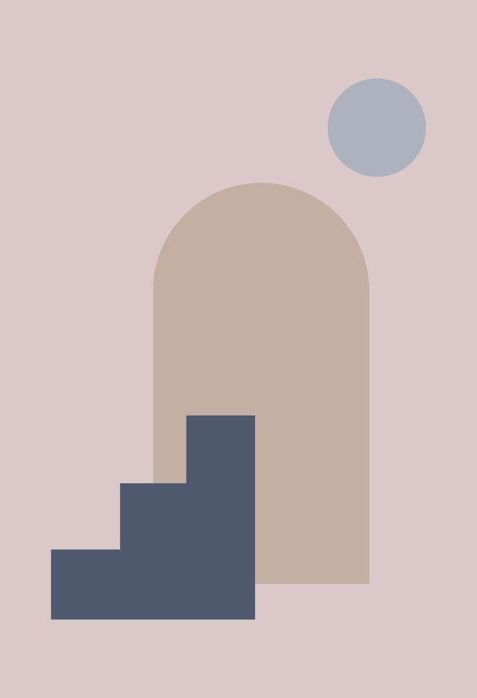 Abstract figures in the style of minimalism vector