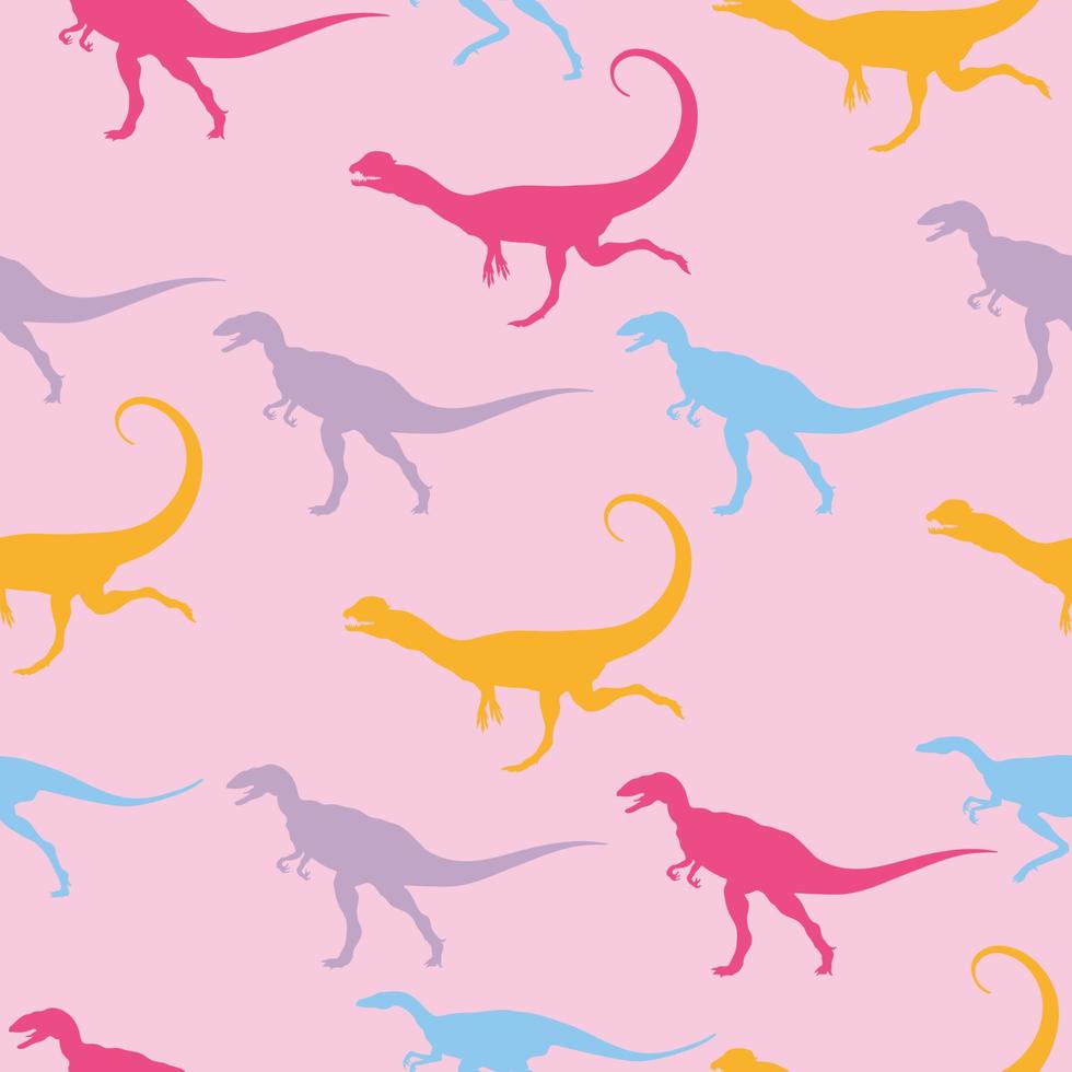 Seamless pattern with dinosaurs. vector