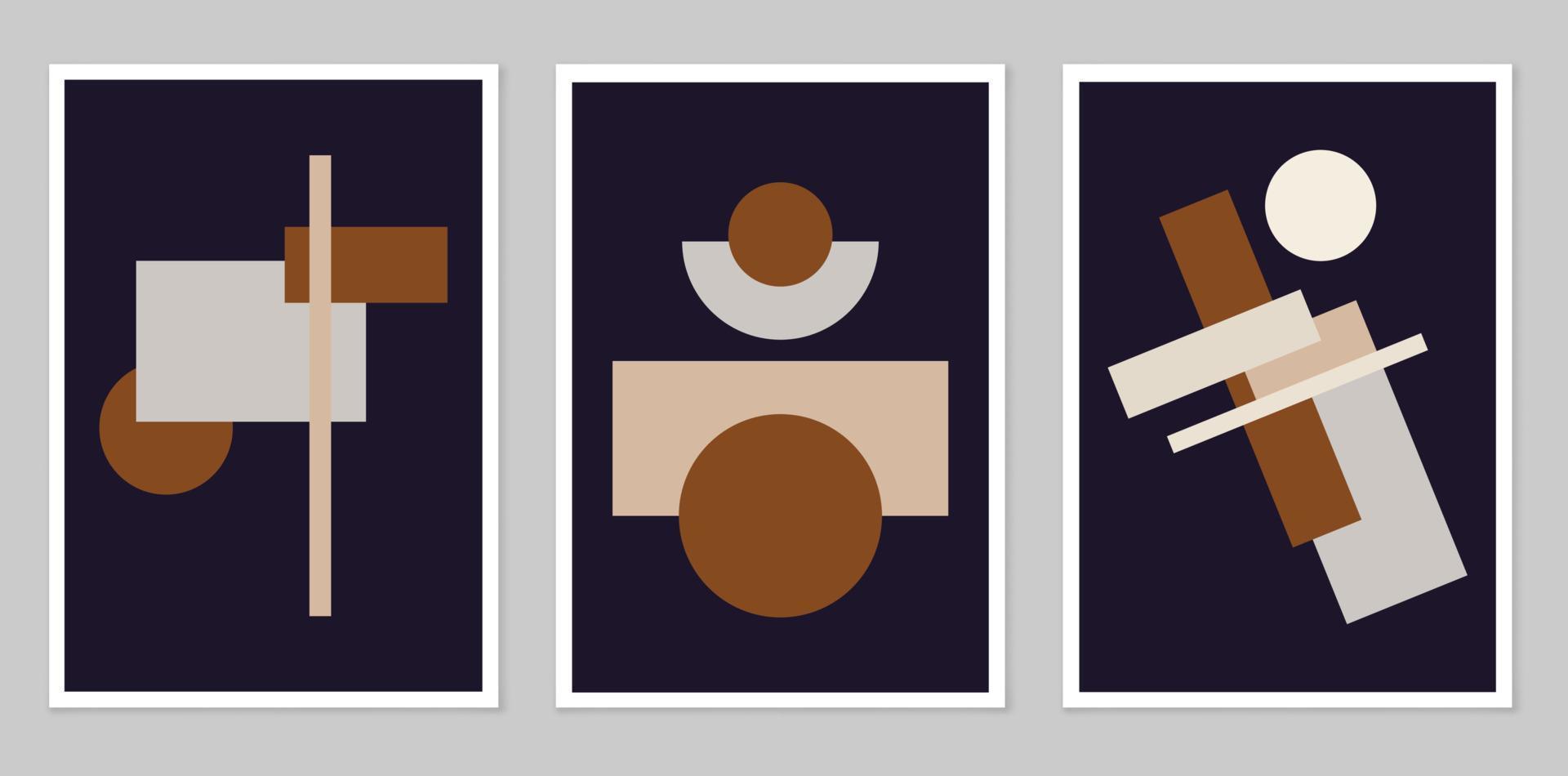 Abstract wall art. Abstract shapes vector