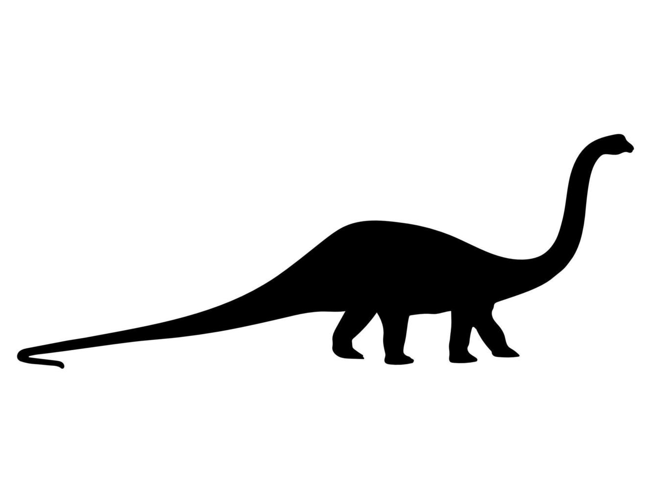 The silhouette of a dinosaur. vector