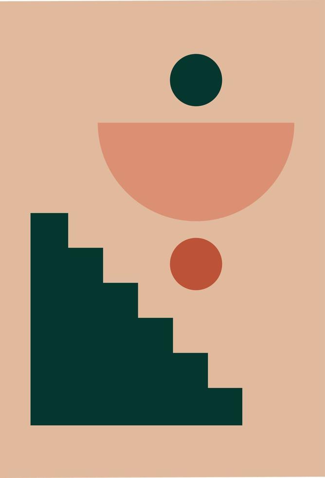 Abstract wall art. Abstract shapes vector