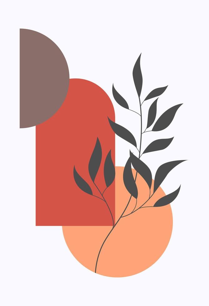 Abstract wall art. Abstract shapes vector