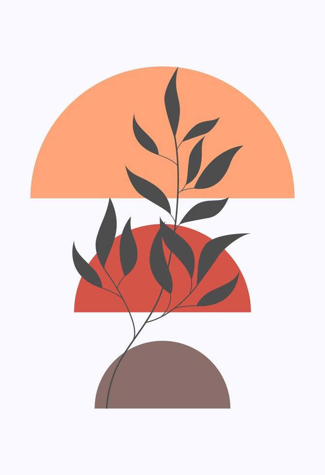 Abstract wall art. Abstract shapes vector