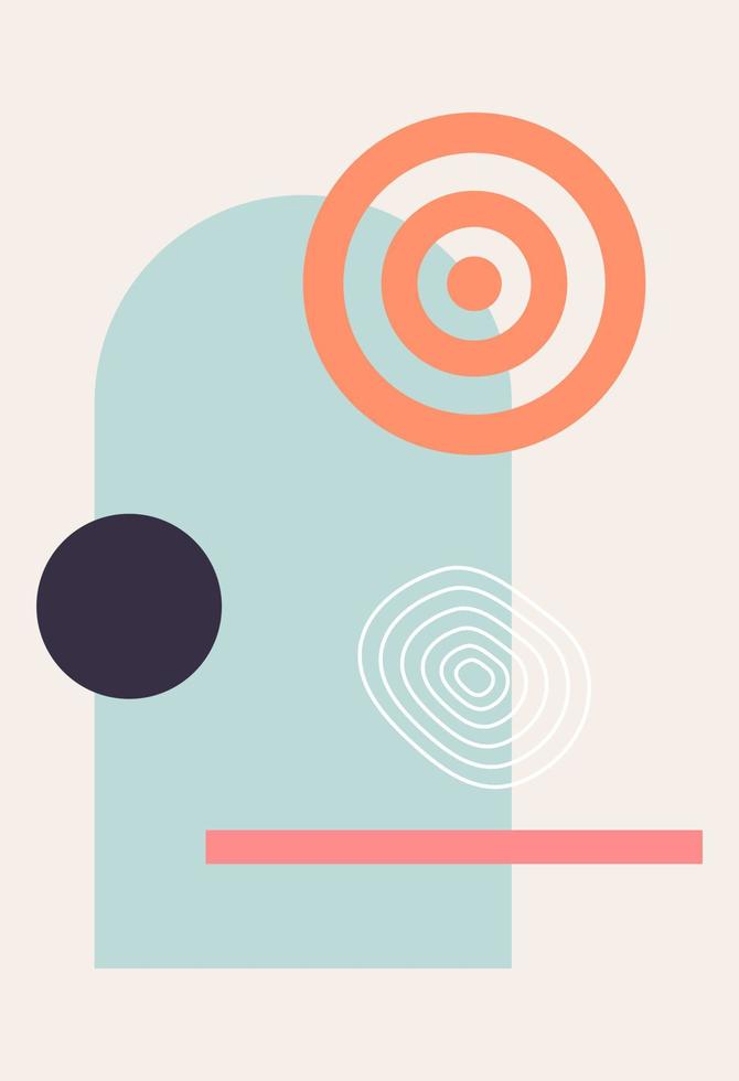 Abstract wall art. Abstract shapes vector