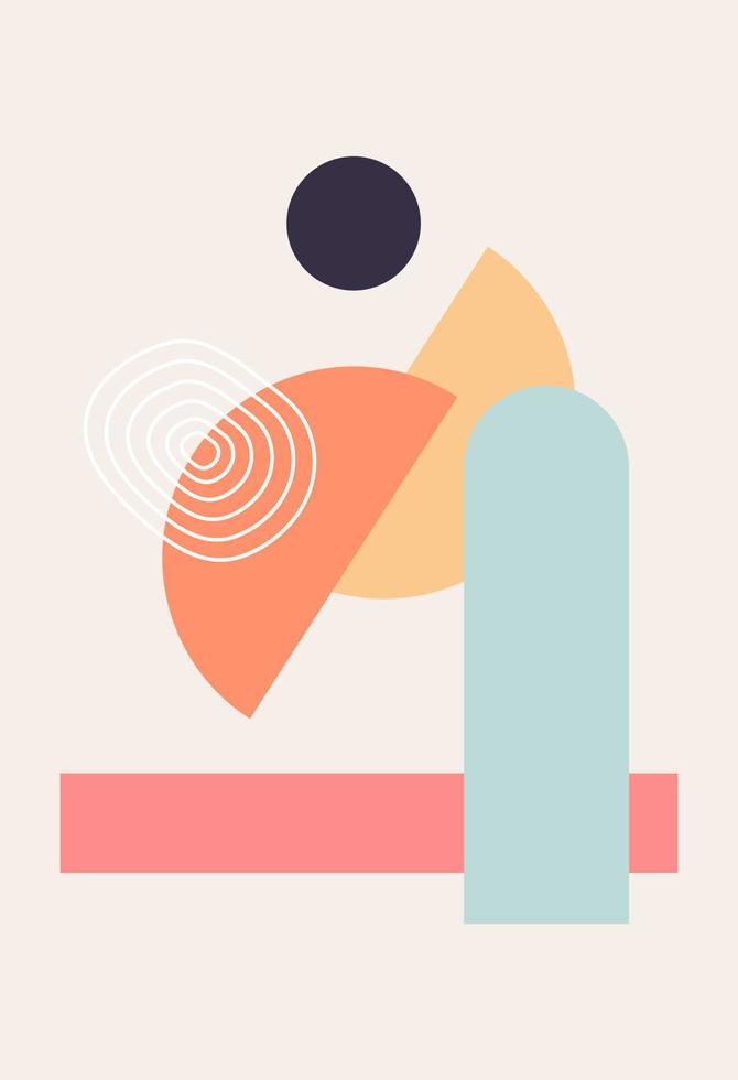 Abstract wall art. Abstract shapes vector