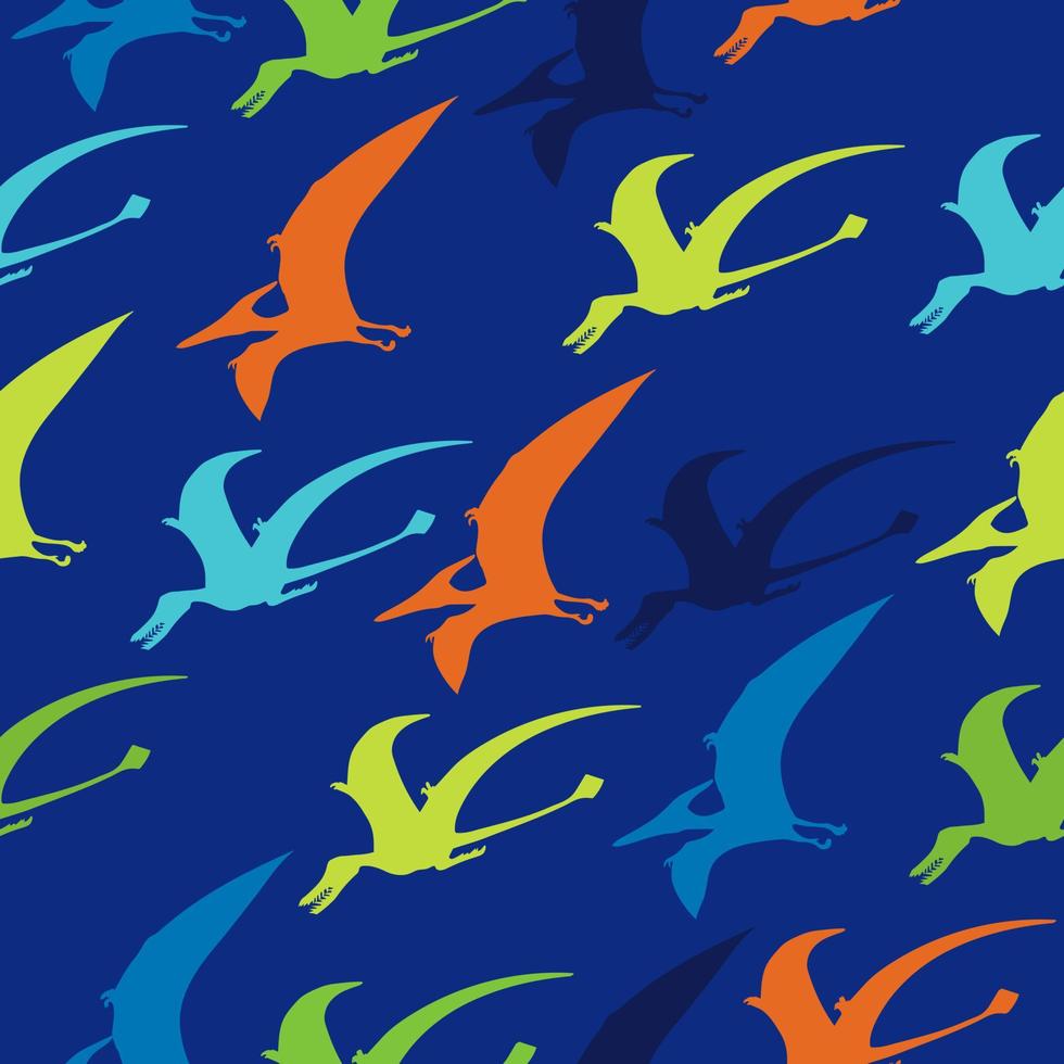 A pattern with dinosaurs vector