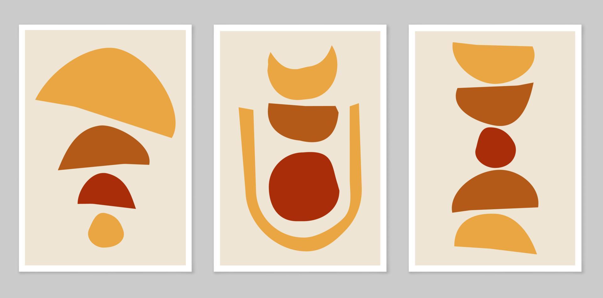 Abstract wall art. Abstract shapes vector