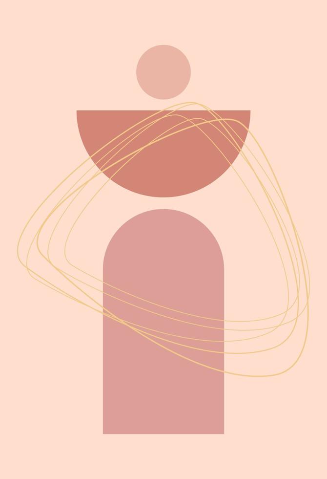 Abstract wall art. Abstract shapes vector
