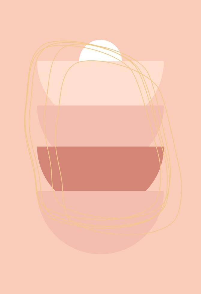 Abstract wall art. Abstract shapes vector