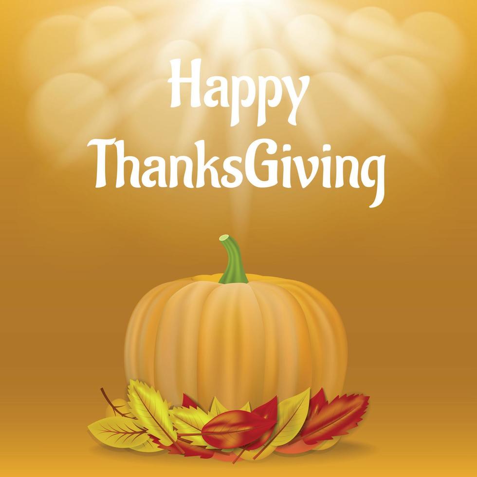 Happy thanksgiving concept background, realistic style vector