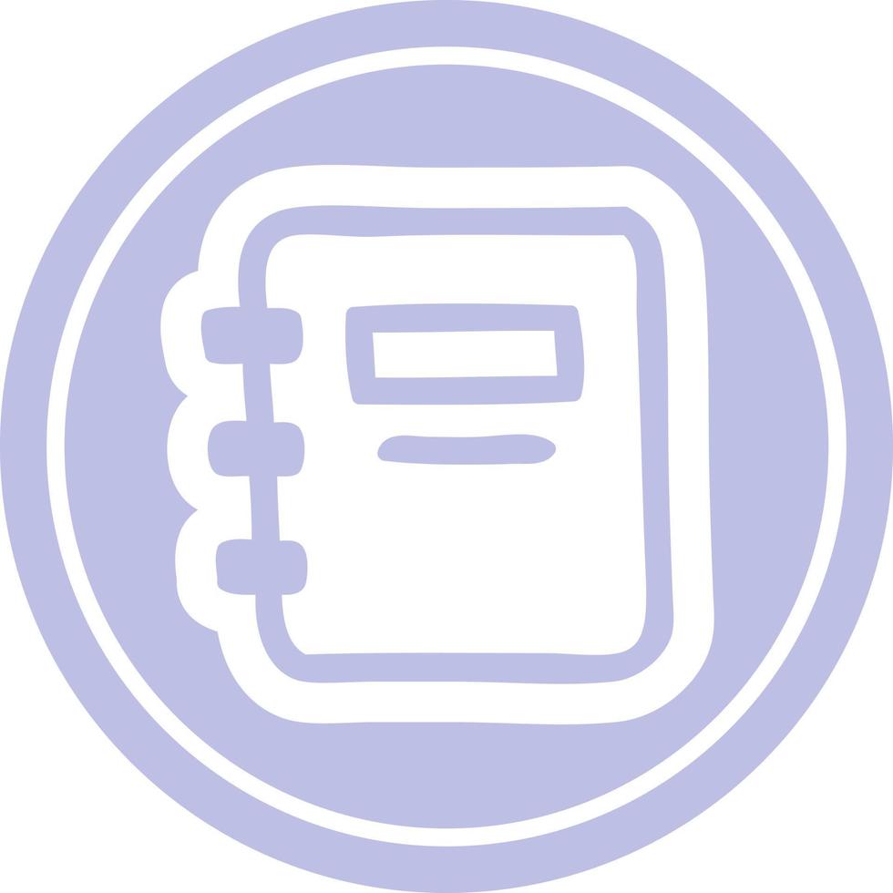 note book circular icon vector