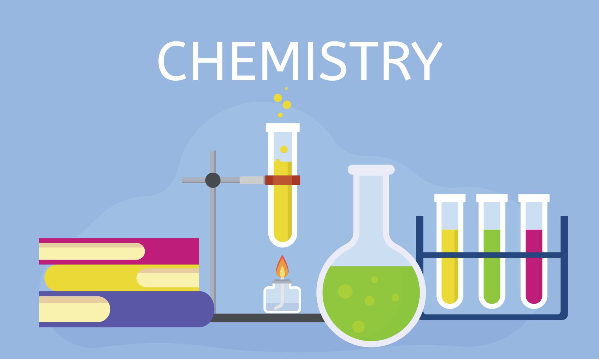 Chemistry lesson concept background, flat style 8778026 Vector Art at  Vecteezy