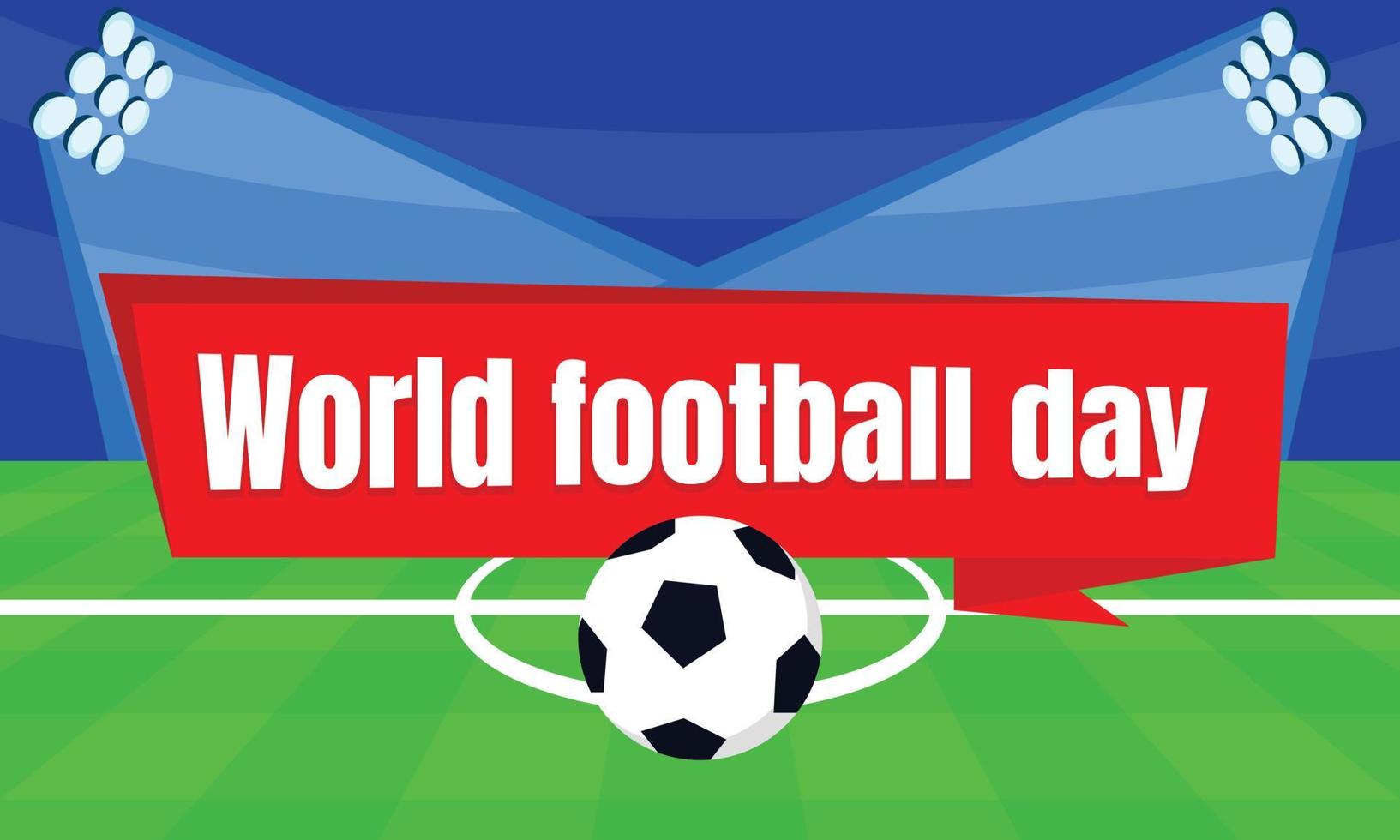 World soccer day concept banner, flat style vector