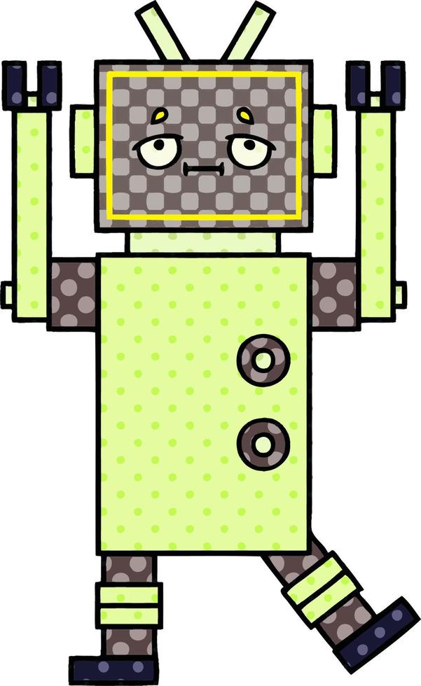 comic book style cartoon robot vector