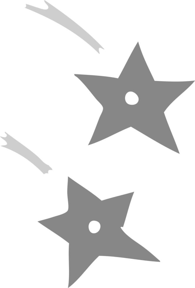 cartoon doodle of ninja throwing stars vector