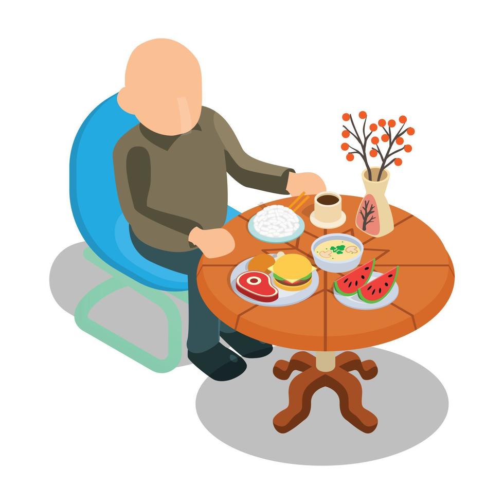 Dine concept banner, isometric style vector