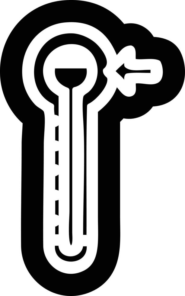 high temperature icon vector