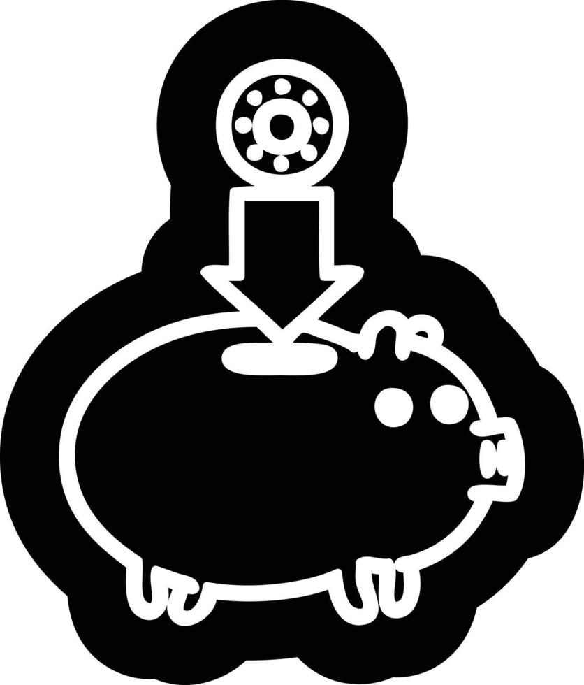 piggy bank icon vector