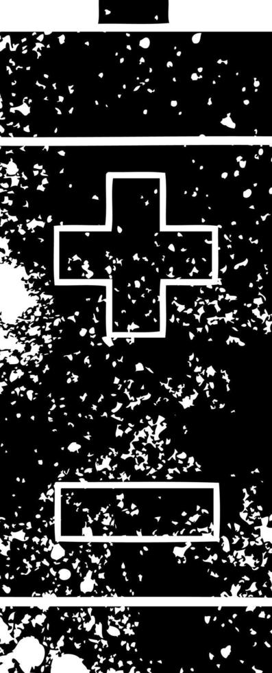distressed symbol electrical battery vector