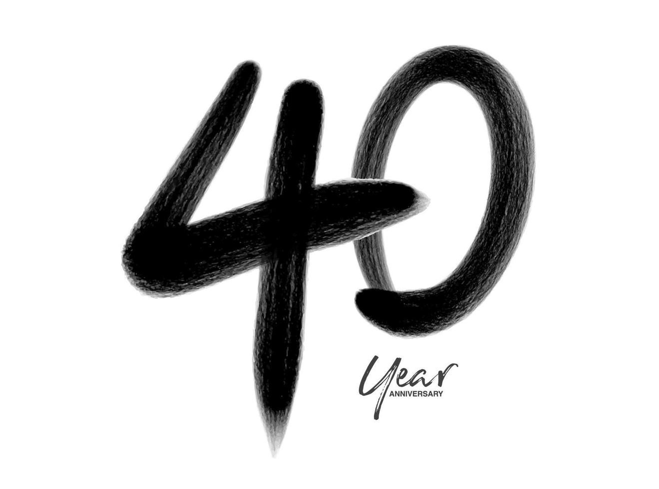 40 year Anniversary vector