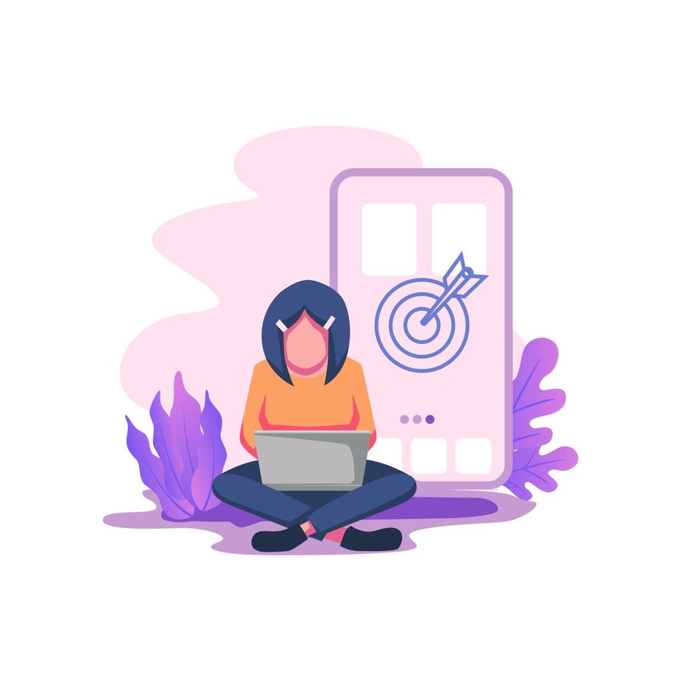 Lead scoring flat style illustration vector design