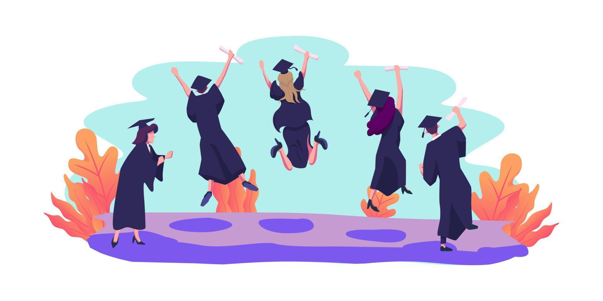end of school flat illustration vector design
