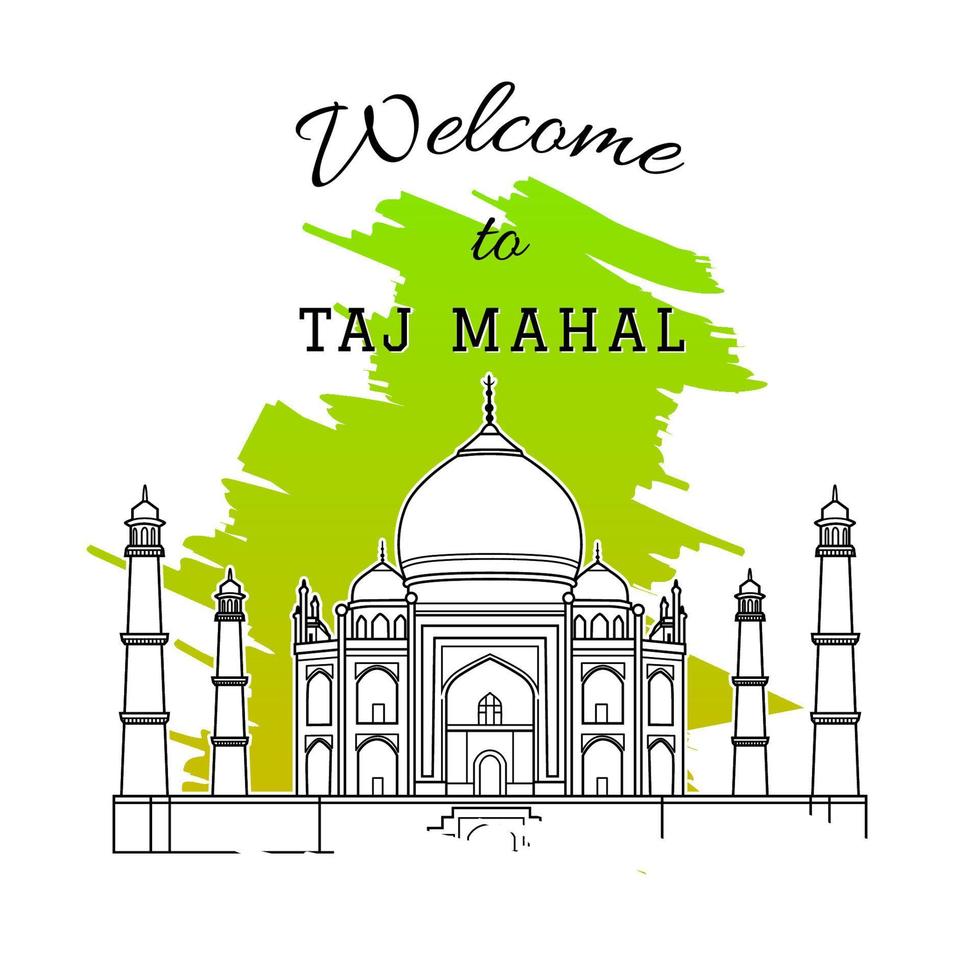 welcome to india vector illustration design