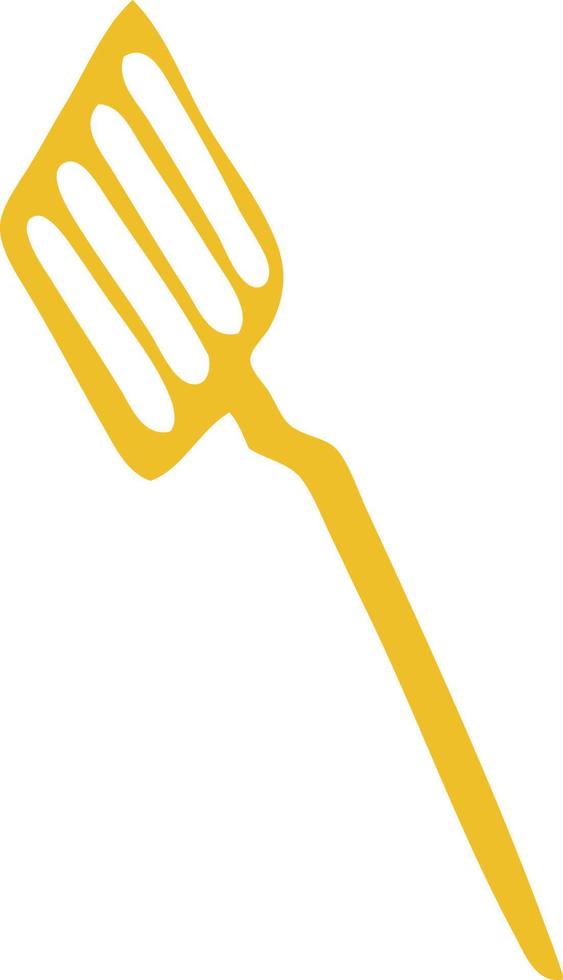 quirky hand drawn cartoon spatula vector