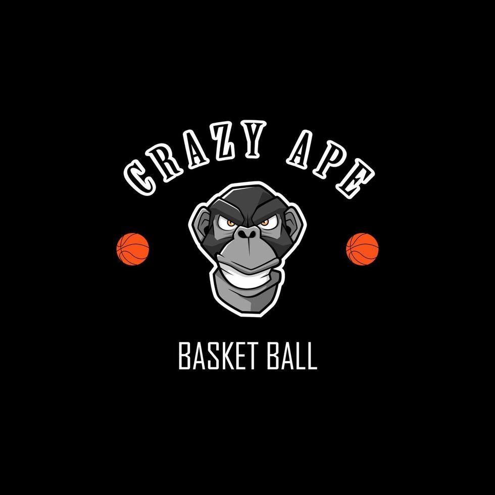 mono esport logo basketbal vector