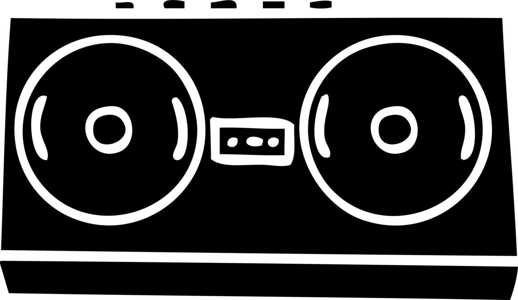 flat symbol retro radio vector