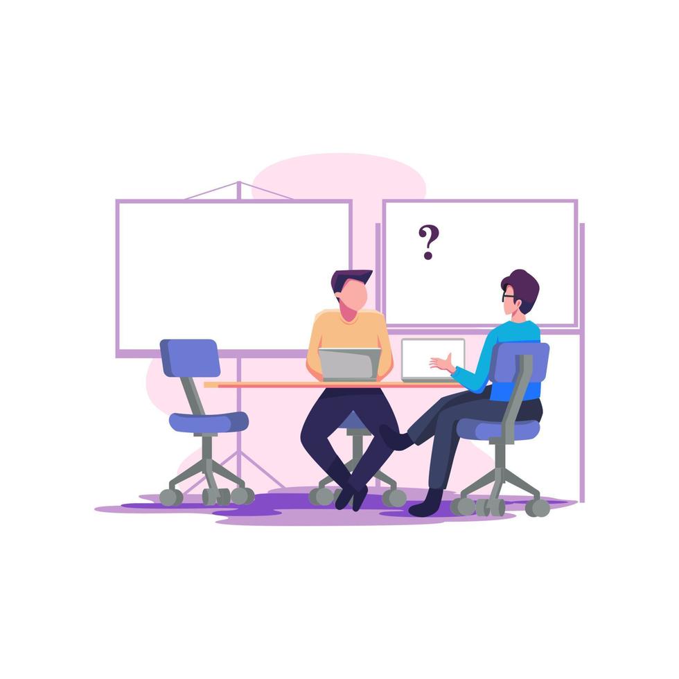 Consulting flat style illustration design vector