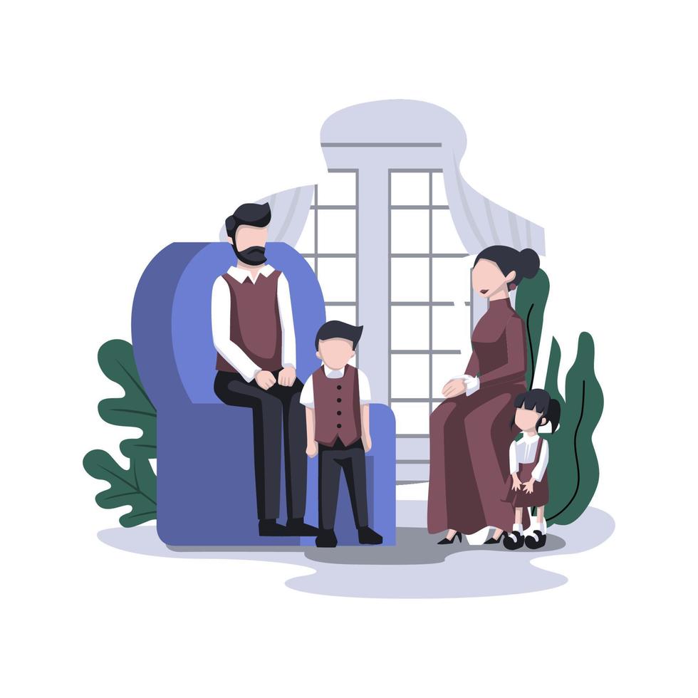 diseño de vector de ilustración plana del día mundial de los padres