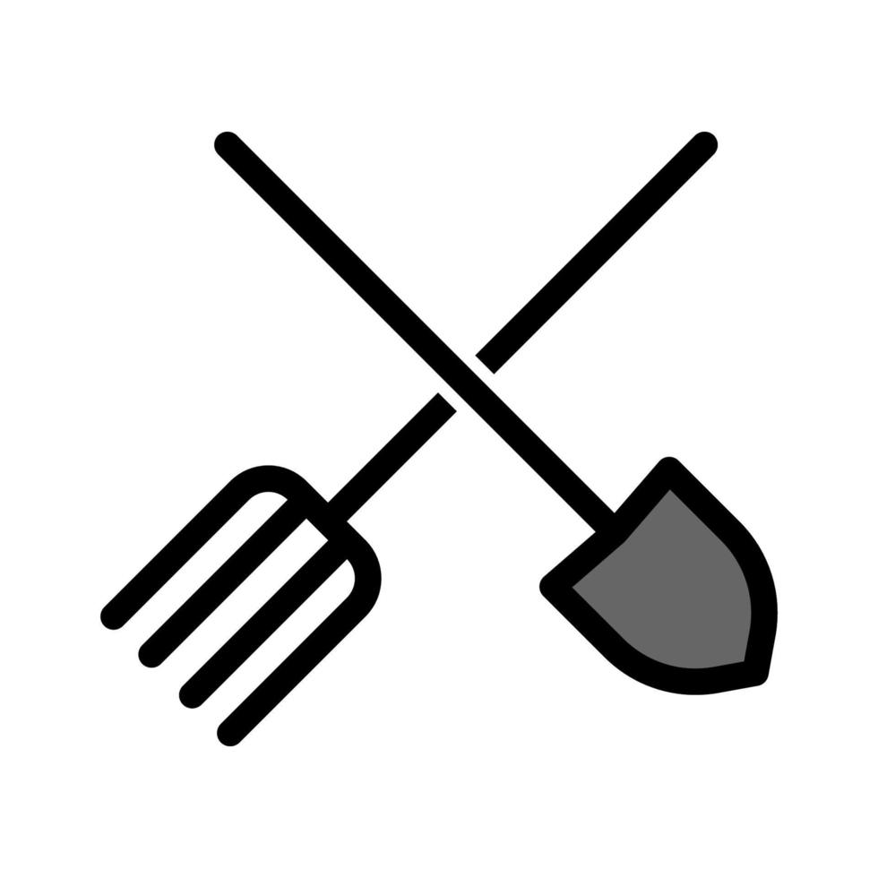 Illustration Vector Graphic of Shovel and Fork Icon