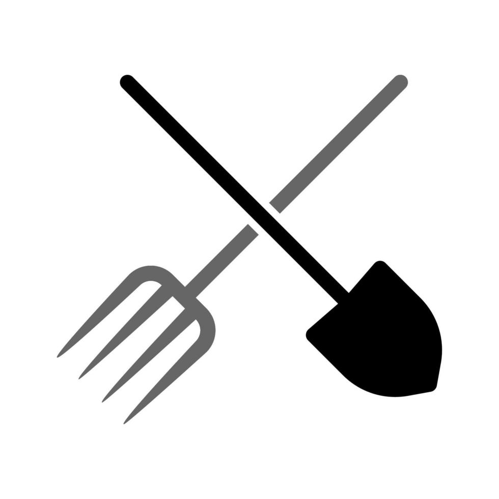 Illustration Vector Graphic of Shovel and Fork Icon