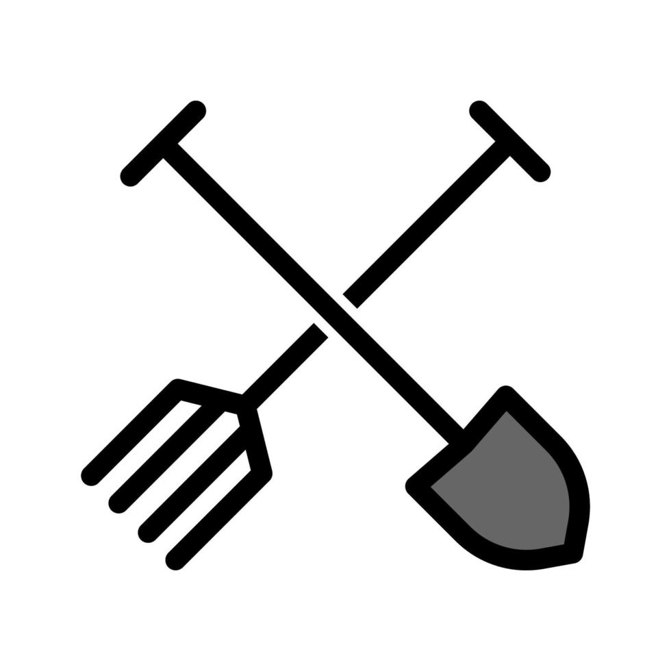 Illustration Vector Graphic of Shovel and Fork Icon