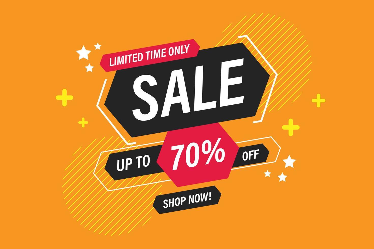 Sale banner template design background. vector