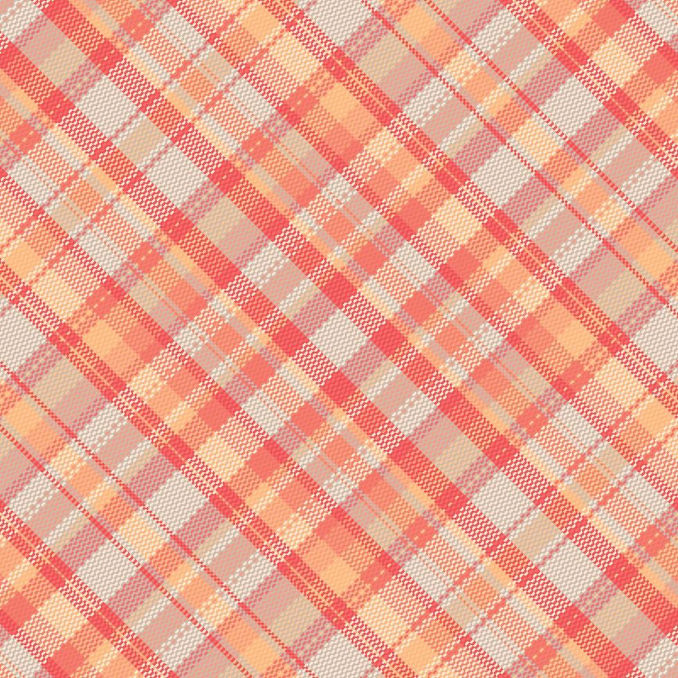 Tartan plaid pattern with texture and warm color. vector